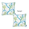 thumbnail image 3 of Marine Blue Coral Square Throw Pillow Cover (Set of 2), 3 of 7