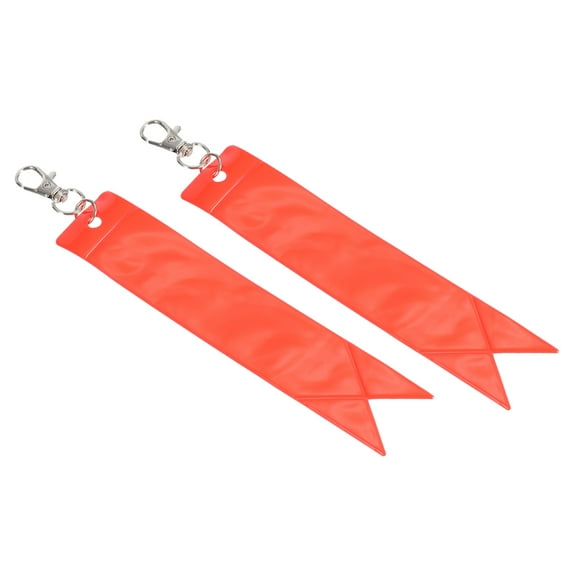 Uxcell Tag Safety Reflector Pendant Reflective Lobster Clasp, Fluorescent Yellow, Orange 2 Pack