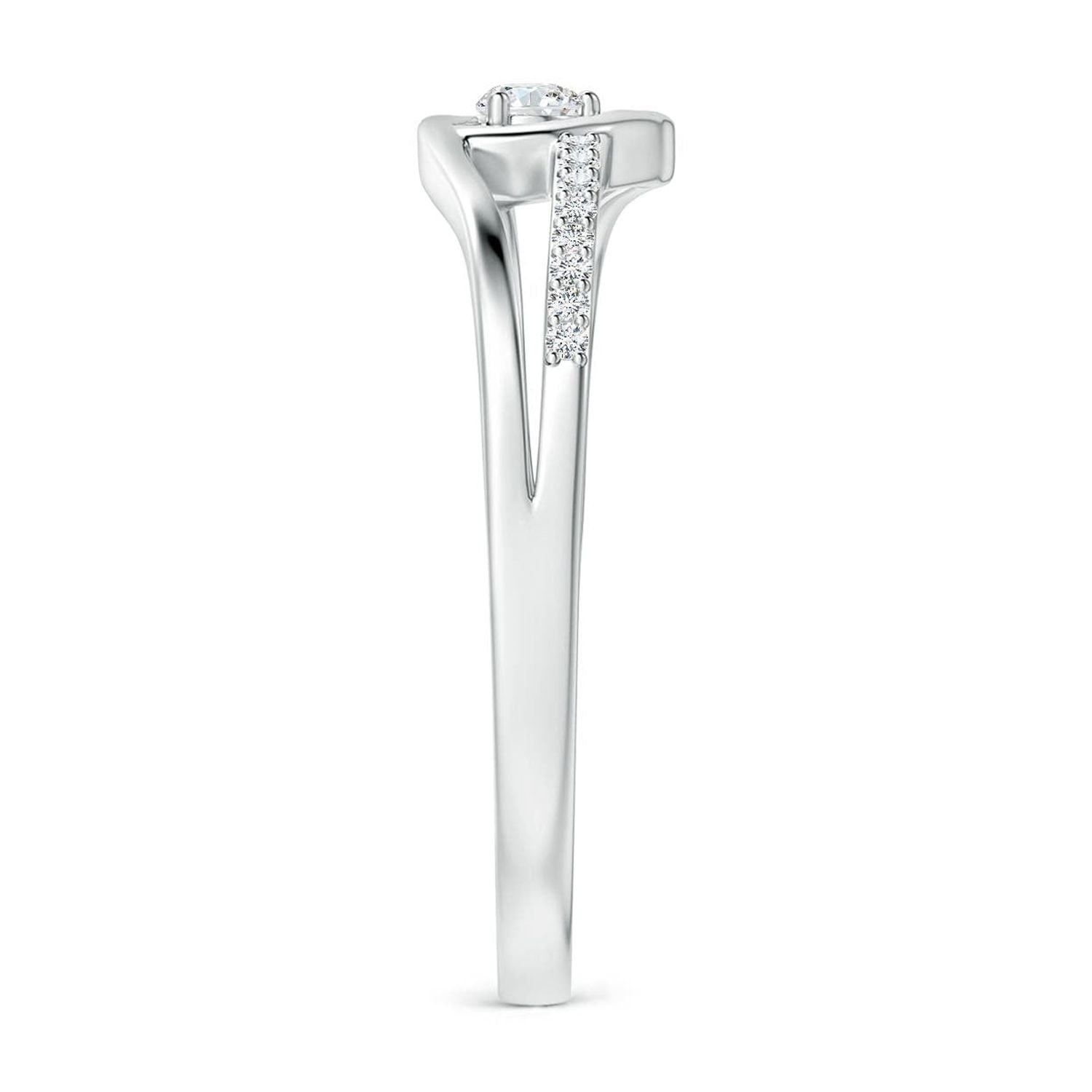 Angara Natural Diamond Heart Promise Ring in 925 Sterling Silver for Women (Size-2.5mm | Color-G | Clarity-VS2) | April Birthstone, Jewelry Gift for Women | Heart Shape Promise Ring (Ring Size = 8)