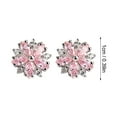 thumbnail image 3 of Boucles d'Oreilles Clous Fleur à Clips Magnétiques en Strass Cristal, Boucle d'Oreille Argentée pour Femmes en Zircon Cubique Perle Cristal Forme Ronde Bijoux Fleur pour Femmes Brillants Plaqués Blanc Délicats Romantiques Cadeaux de Boucles d'Oreilles, 3 of 8