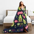 thumbnail image 5 of Kll Fleece Blanket Plush Throw Blanket Avocado Love,Soft Fuzzy Cozy Flannel Blanket For Couch Sofa Bed.(40"X30"), 5 of 9