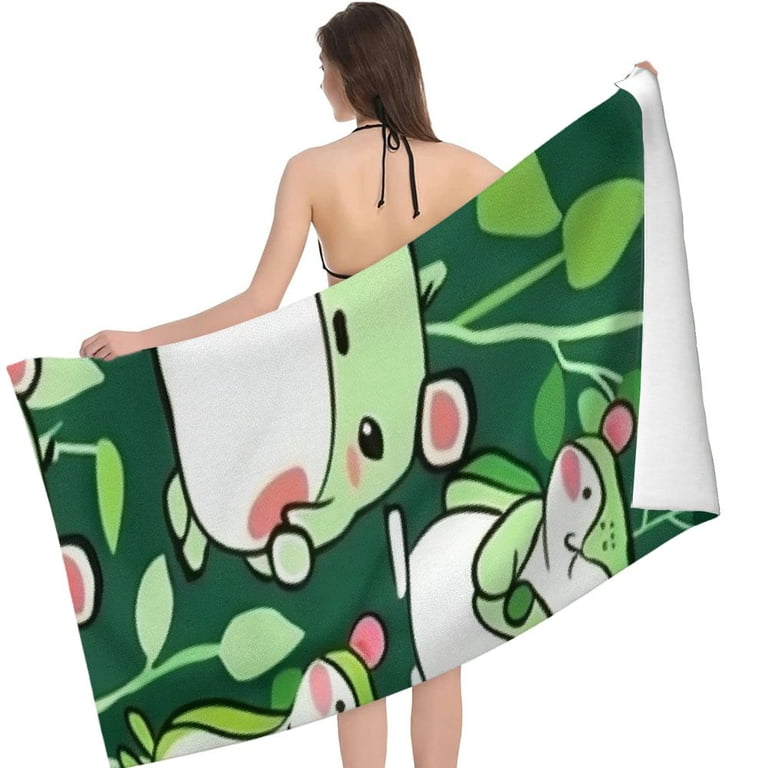 Funny Frog Beach Towel - Sand-Free Microfiber, Quick Dry, 31x51 Inches, Ultra Soft For Pool And Outdoor