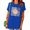 Blue, variant on UNISHE Women's Daisy Smiley Face Graphic Short Sleeve T-Shirts Blue Trendy Summer Tops