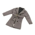 thumbnail image 3 of Kokiya 1/12 Scale Figure Trench Coat Double Breasted Long Trench Coat with Belt for 6'' Gray, 3 of 9