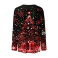 thumbnail image 5 of Holiday Gifts! Titcea Christmas Tops for Women 2024 Long Sleeve Crewneck Fashion Xmas Print Cute Pullover Sweaters 2024 Loose Comfort Lightweight Casual Tops, 5 of 5