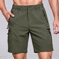 thumbnail image 2 of WULMLEO Men's Bike Shorts Stretch Hiking Cargo Shorts Quick Dry Bottoms with Zipper Pockets Cycling Casual Golf Shorts Army Green M, 2 of 5