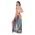 thumbnail image 3 of FORMRS Womens Long Sarong Beach Wrap Semi-Sheer Bikini Skirt Bathing Swimsuit Cover Up, Abstract Animals, 3 of 7
