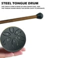 thumbnail image 3 of Rain Drum for Outside, Steel Tongue Drum 6 Notes 3 Inches Chakra Tank Drum Steel Percussion Padded Mallets, 3 of 5