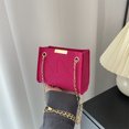 thumbnail image 3 of Bolso de hombro para mujer Fieltro Vintage Crossbody Square Messenger Rose Red Red FLhrweasw Nuevo, 3 of 9