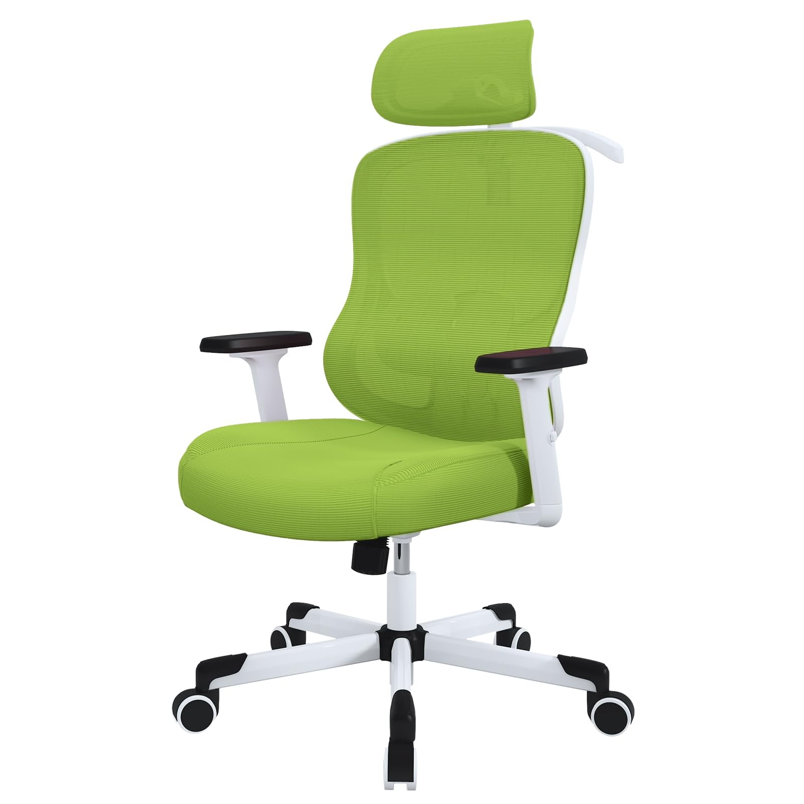 Ergonomic Office Chair With adjustable Lumbar Support, Breathable Mesh, Rotating tilt Lock, Green