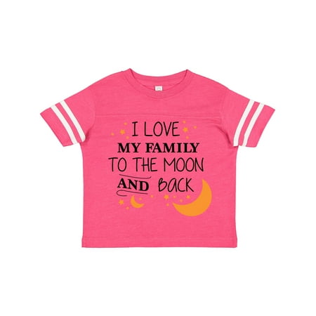 

Inktastic I Love My Family to the Moon and Back Gift Toddler Boy or Toddler Girl T-Shirt