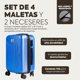 thumbnail image 2 of Set de 4 Maletas de Viaje Rígidas 20 y 18 Pulgadas con 2 Neceseres de 11 Pulgadas Equipaje Ligero con Ruedas 360 y Candado TSA Seraphiel, 2 of 7