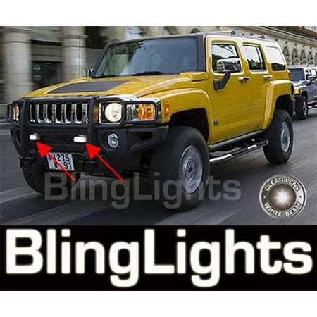 - New 2006 2007 2008 2009 2010 Hummer H3 Grille Xenon Fog Lamps Grill Driving Lights Kit h3t h3x alpha