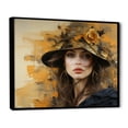 thumbnail image 2 of Designart "Glam Gilded gracefulness Woman Portrait I" Fashion Floater Framed Canvas Print, 2 of 7