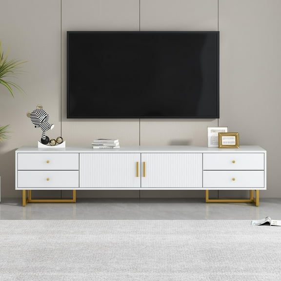 Vinsetto U-Can TV Stand for 75" TV, White