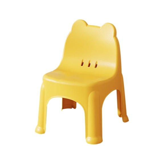Sahpxhe Step Stool Thickened Plastic Mini Stool with Backrest,Sturdy Lightweight for Living Room,Bathroom,Entryway to Chang Shoes,16.53x12.79x12in,Yellow
