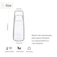 thumbnail image 6 of Bedside Carafe and Glass Set, Water Carafe with Glass Cup for Nightstand Bedroom Guest Room, Mouthwash Bottle for Bathroom Kitchen 25oz/750ml (Transparent), 6 of 9