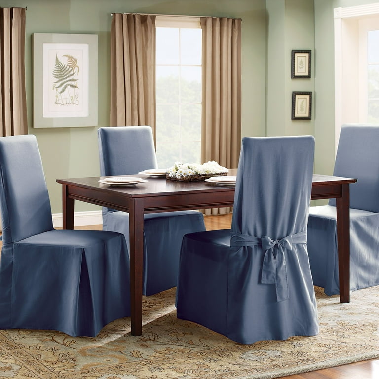 Sure fit cotton duck dining chair slipcover hot sale