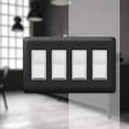thumbnail image 2 of Amerelle 935R4BK Moderne Wallplate 4 Rocker Steel Black 1-Pack, 2 of 7