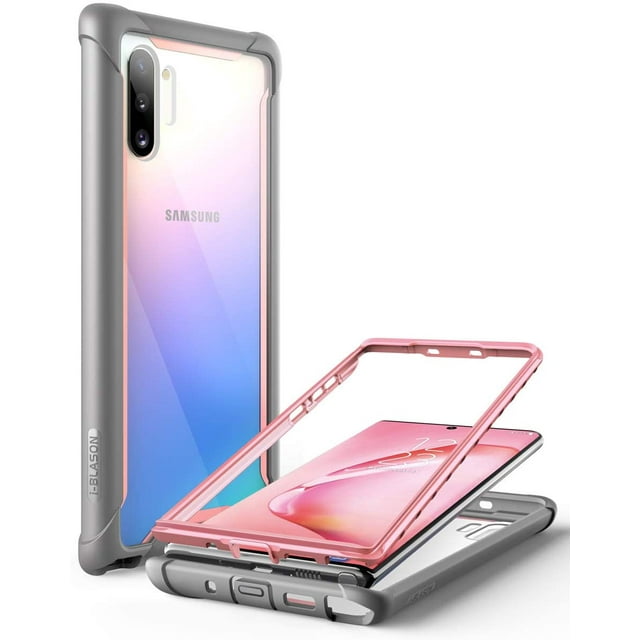 WEI Ares Series Étui Conçu pour Galaxy Note 10 (Sortie 2019), Étui Pare-Chocs Robuste Transparent Sans Protecteur d'Écran Intégré (Rose)