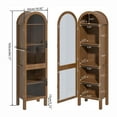 thumbnail image 6 of Arched Storage Display Cabinet with Door, Kitchen Pantry Storage Cabinets, Accent Curio Cabinet Bookcase for Living Room, 6 of 7