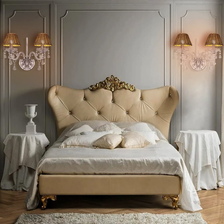 Chandelier Shades Set of 6, Small Rattan Lamp Shades Clip on Bulb
