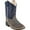 Suede Gray/Dark Blue, variant on Old West Youth's Broad Square Toe Boots