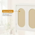 thumbnail image 7 of Rattan Storage Cabinet, Wooden Sideboard Buffet Cabinet with Doors and Shelves, Small Console Cabinet with Storage, Boho Accent Cabinet for Entryway, Living Room, Dining Room, Natural, 7 of 7