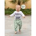thumbnail image 5 of BemeyourBBs Newborn Baby Boy Fishing Outfit Spring Fall Winter Clothes Letter Print Romper Fish Pants Hat Set, 5 of 9