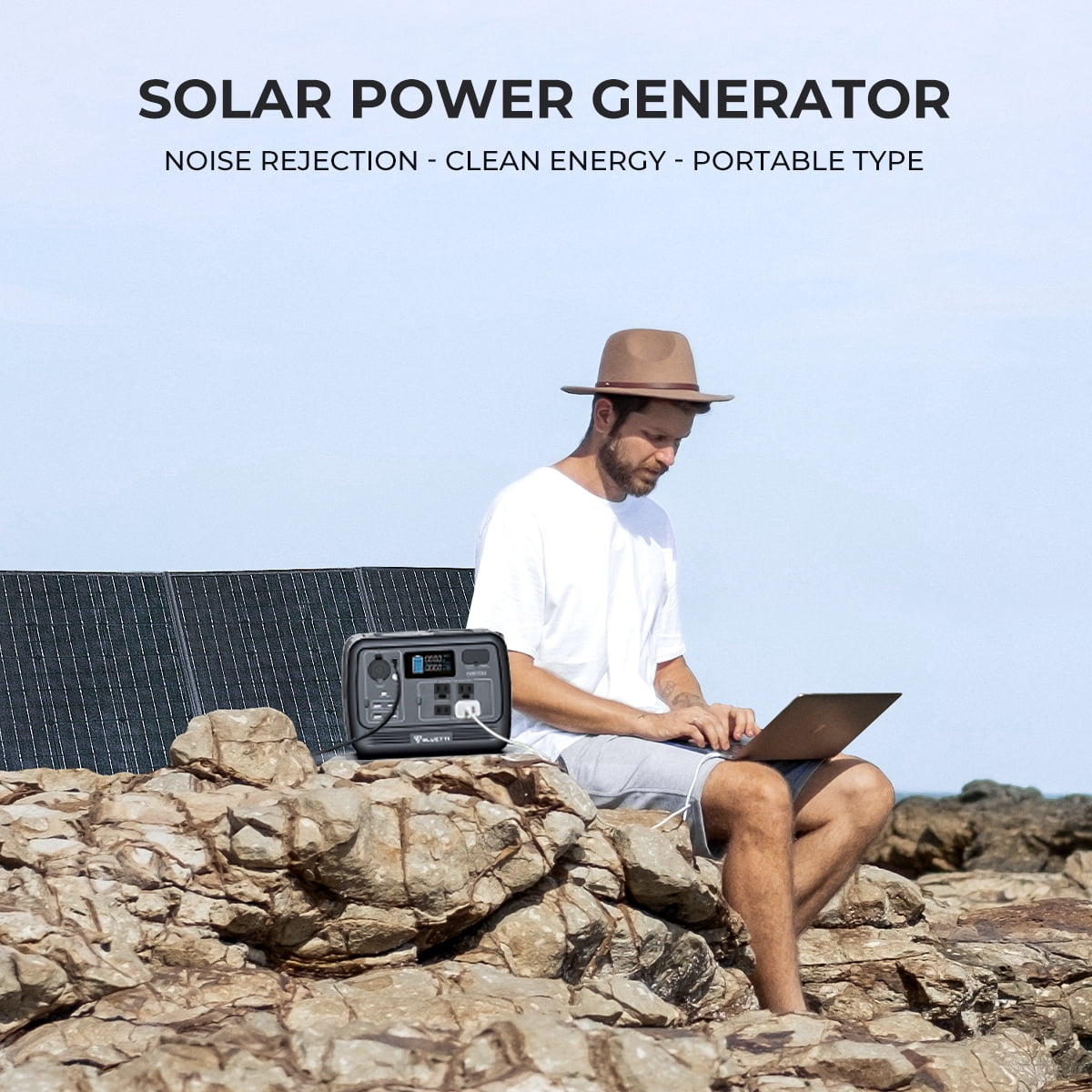 BLUETTI PS54 700W 537Wh Portable Power Station Solar Generator Camping Fishing