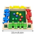 thumbnail image 3 of Shut The Box Game, Four-Sided Flip Card Game Toys, Shut The Box Game Wooden Board for 4 Players (Colorful), 3 of 7
