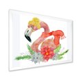 thumbnail image 2 of Designart Christmas Lama Ready For Santa II Tropical Framed Wall Art, 2 of 4