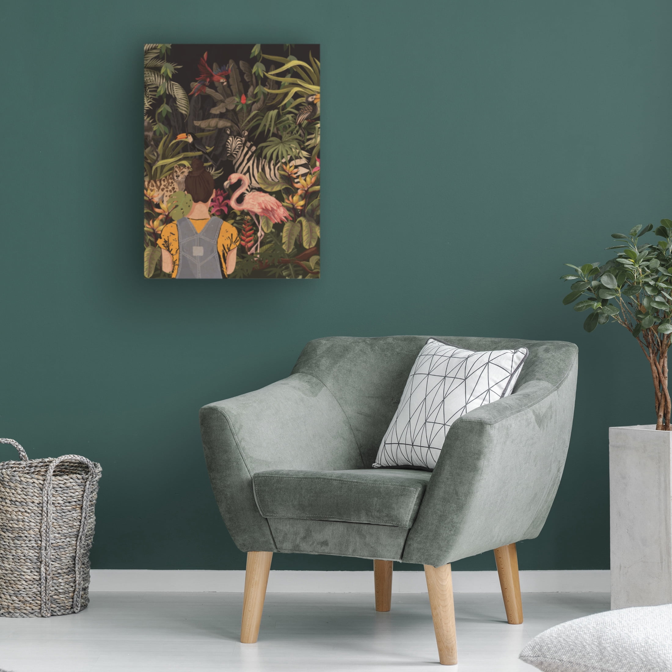 Trademark Fine Art Jon Downer Me a the Animals Canvas Wall Art