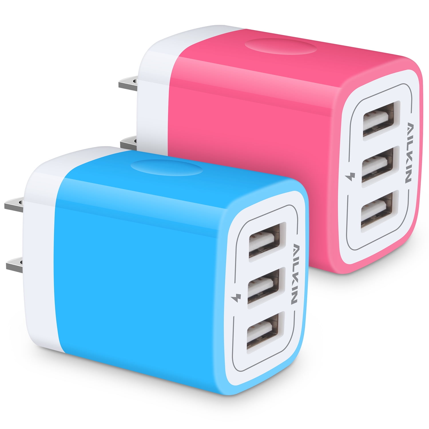 USB Wall Charger Block,USB Charger Adapter,AILKIN 5V/3.1A/2Pack Wall