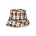 thumbnail image 2 of No Boundaries Women's Reversible Plaid Bucket Hat, Mustard, 2 of 3