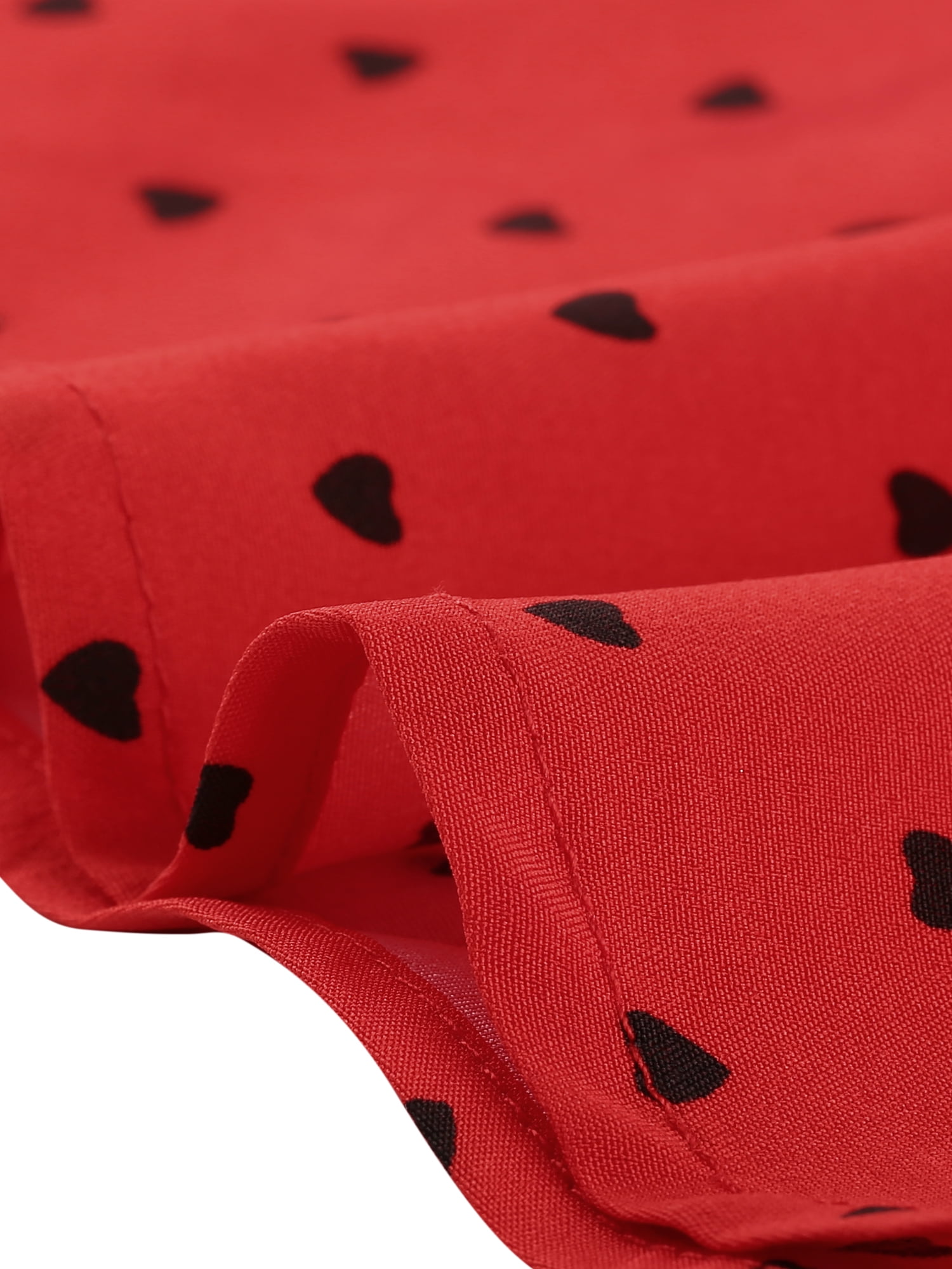 DARING DIVA Polka Dots Peter Pan Collar Above Knee Dress L Red