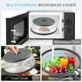 thumbnail image 3 of Vented Collapsible Microwave Splatter Cover for Food,Kitchen dish bowl Plate lid Can be Hung,Dishwasher-Safe,Fruit Drainer Basket,BPA-Free Silicone & Plastic,Grey, 3 of 9