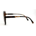 thumbnail image 4 of Womens Oversize 90s Designer Rectangle Butterfly Plastic Sunglasses Tortoise Brown, 4 of 4