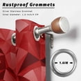 thumbnail image 2 of Outdoor Curtains for Patio Waterproof, Red Geometric Outdoor Privacy Panels Grommet, Vintage Minimalism Abstract Aesthetic Blackout Outside Curtains for Porch/Cabana/Pergola/Gazebo 54"x108", 1 Panel, 2 of 8