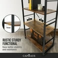 thumbnail image 6 of CAPHAUS 4 Tier Bookshelf, 24 Inch Width Free Standing Shelf, Bookcase Shelf Storage Organizer, Industrial Book Shelves for Home Office, Living Room, Kitchen, Rustic Oak Vintage Shelves & Metal Frame, 6 of 9