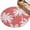 Coral, White, Cream, variant on Round Area Rugs for Living Room,Tropical Trees Coral Red Burlap 3ft Washable Rug with Non-Slip Backing Indoor Carpet,Summer Coconut Tree Silhouette Soft Floor Mat for Bedroom Nursery Office Decor