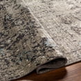 thumbnail image 4 of Hauteloom Minob Living Room, Bedroom Area Rug - Distressed Floral Abstract - Traditional Transitional Oriental - Gray, Charcoal, Dark - 2' x 3', 4 of 15