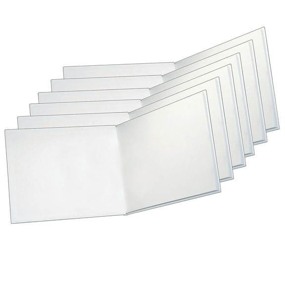 Ashley Big Hardcover Blank Book 11" x 8.5" White Pack of 6 (ASH10710-6)