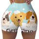 thumbnail image 2 of Balery Cute Dog In Bathtub1 Pantalones cortos de entrenamiento estampados para mujer, sin costuras, ajustados, para gimnasio, yoga, correr, deportes, ejercicio activo, fitness.-Medium, 2 of 8