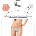 thumbnail image 3 of SURJDE 3 Pairs Charming Shiny Delicate Rhinestone Nipples Studs Nipples Rings Papilla Rings, 3 of 7