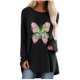 thumbnail image 2 of Pntutb Camiseta de manga larga con cuello redondo y estampado de insectos de animales de talla grande para mujer Pntutb Pntutb-4564, 2 of 3