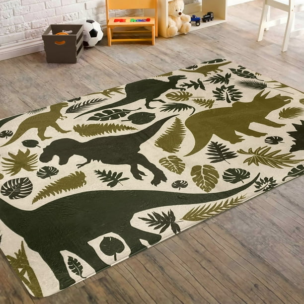 Heritage Club Dino Printed Rug, 30" x 46", Green
