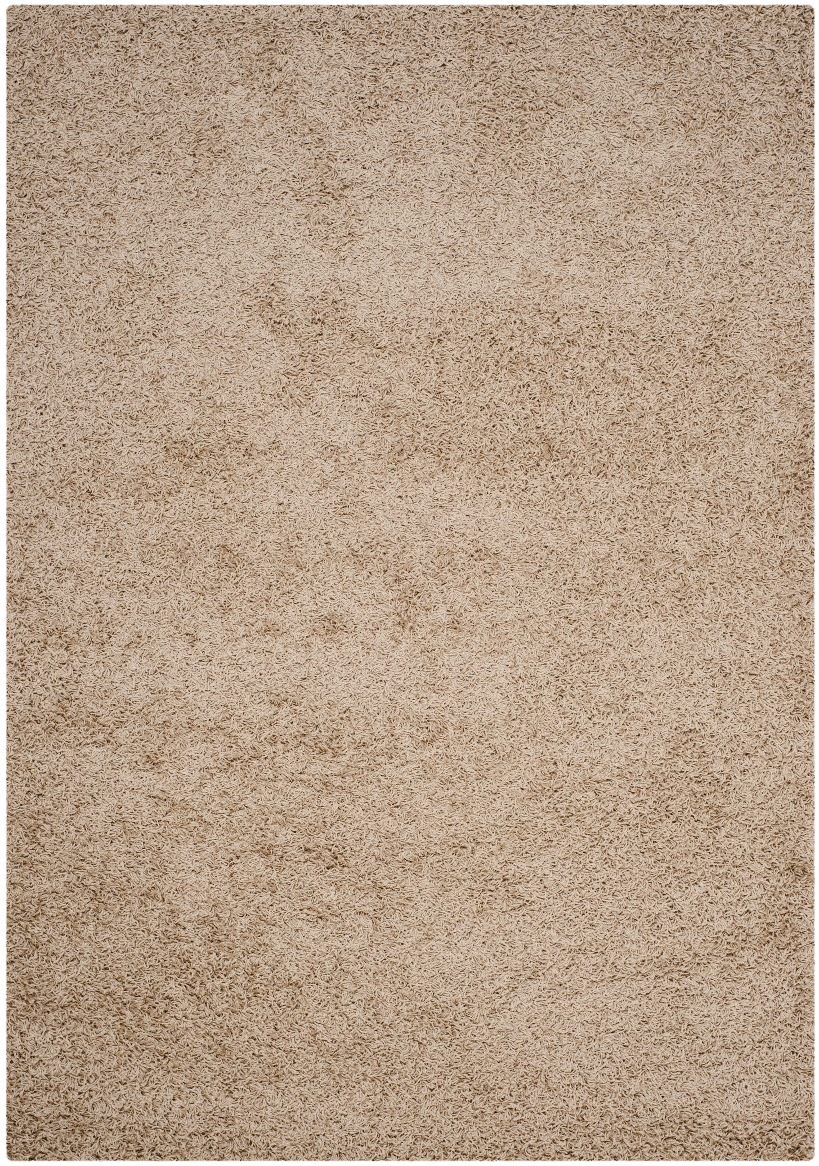SAFAVIEH Lavena Solid Plush Shag Area Rug, Beige, 5'1" x 7'6"