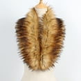 thumbnail image 4 of Womens Faux Fur Trim Scarf Cozy Soft Plush Wrap For Winter Neck Warmth Fashion Accessory, 4 of 5