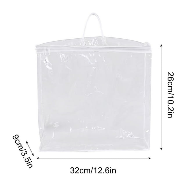 Hyknon Organisateurs et Rangement Sac d'Emballage Transparent en PVC Textile de Maison Ensemble de Quatre Pièces Sac de Rangement en PVC Rideau Transparent pour Intérieur Extérieur